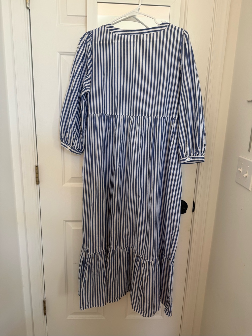 Pomander Place Blue and White Striped Maxi Dress - Picture 3 of 3
